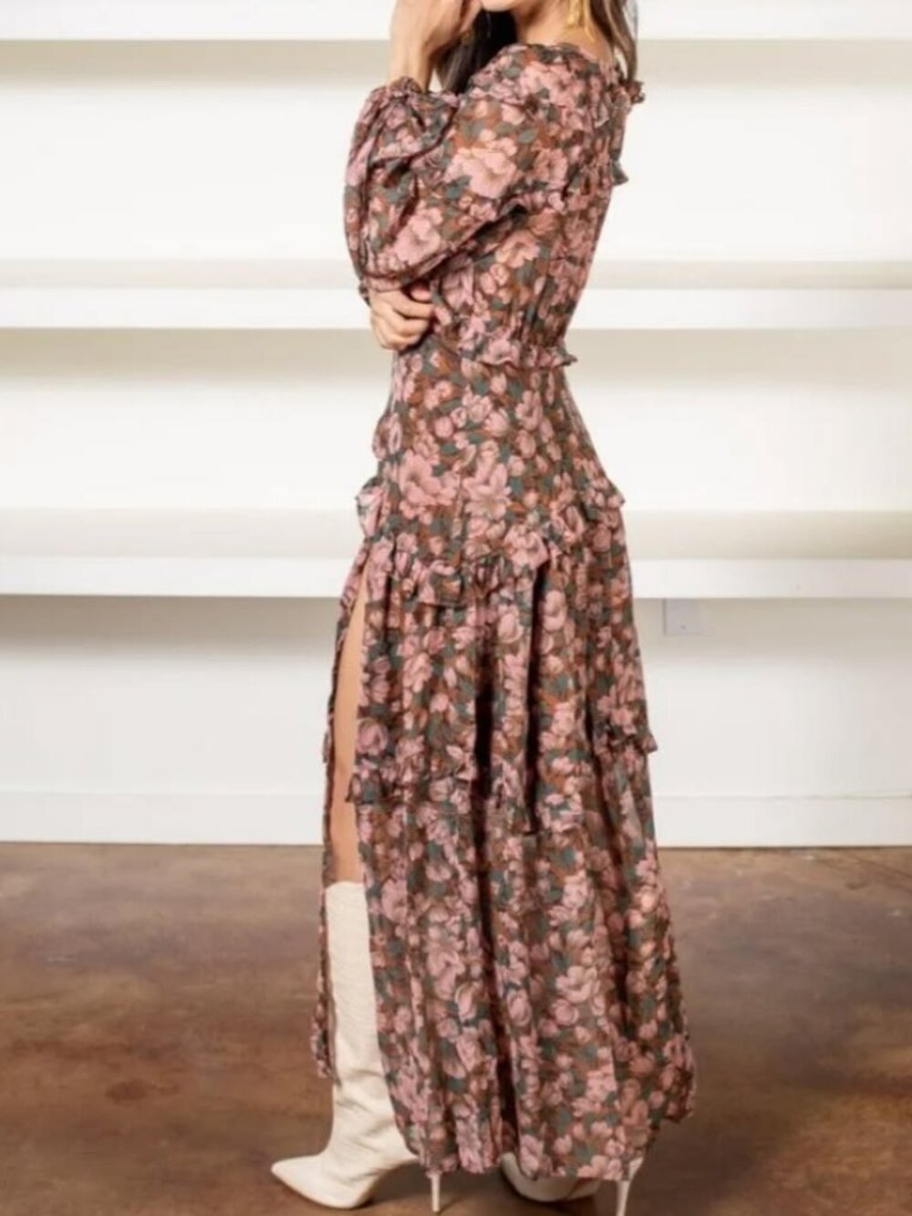 BuddyLove Pia Long Sleeve Maxi Dress in Lost Lovers - Picture 3 of 16
